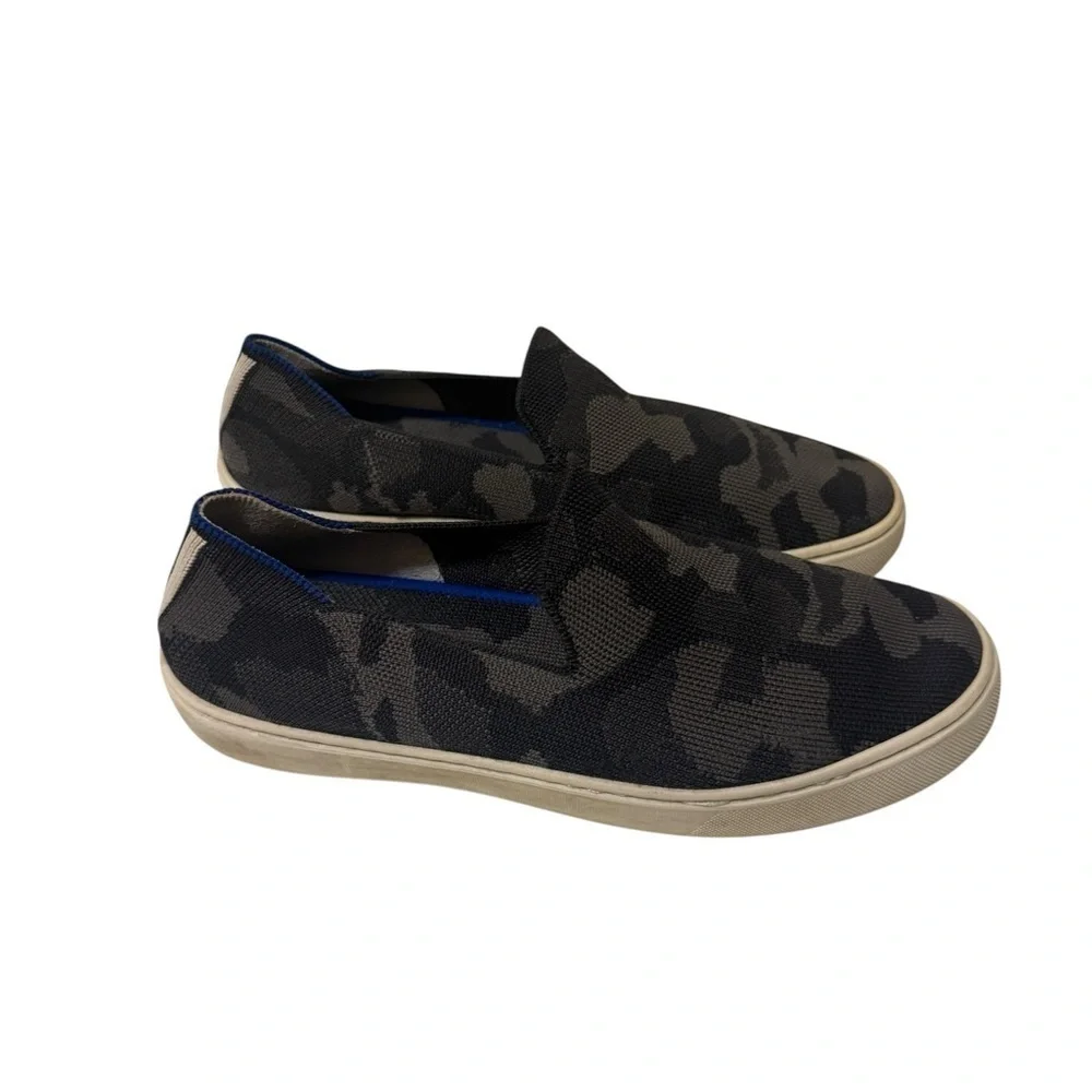 Rothy's Black and Gray Loafers Slip-Ons